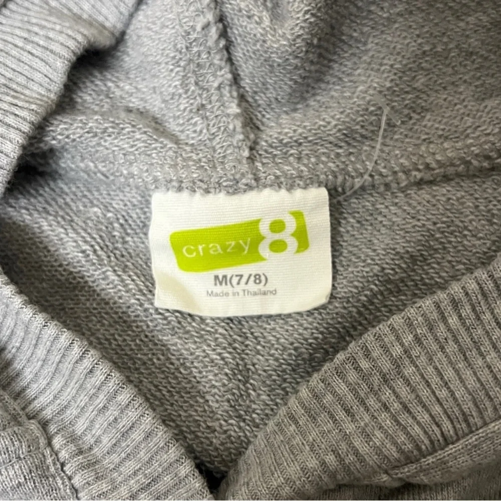 Crazy 8 sweatshirt long sleeve hooded gray dress